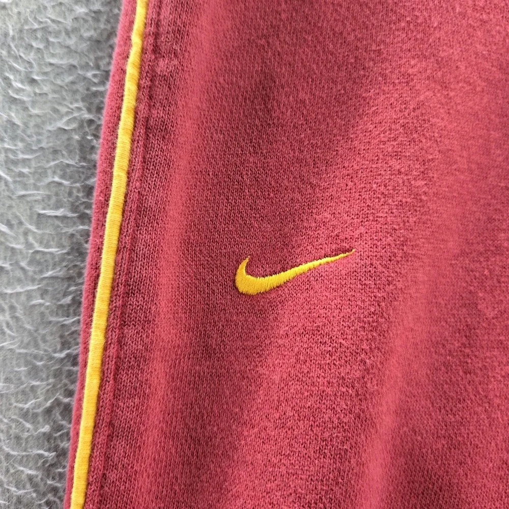 VINTAGE USC Trojans Women Activewear Pants M‎ Red Y2K Nike Swoosh Sweatpants